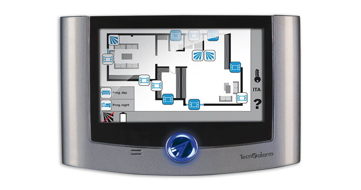 Console touch screen della Tecnoalarm